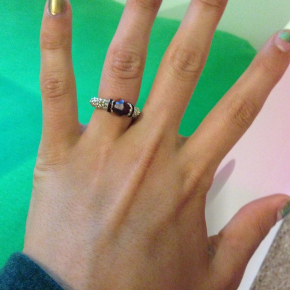dark maroon ring