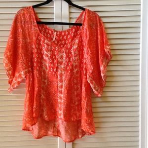 Free People Mix It Up Top- Grapefruit