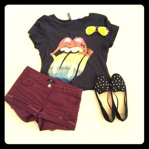 Rolling Stones Logo Crop Top