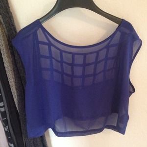 Crop top - royal blue