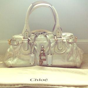 🚫SOLD🚫Chloe silvery paddington bag