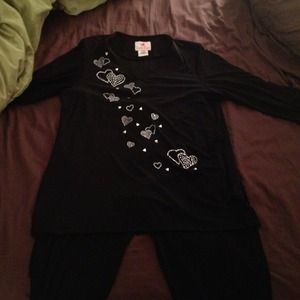 Quaker factory heart pants set. BRAND NEW