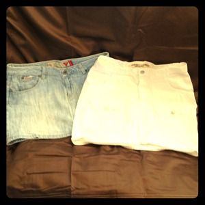 GUESS Faded jean mini skirt