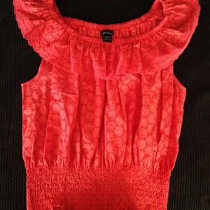 Simple,cute, cool color,eyelet blouse.