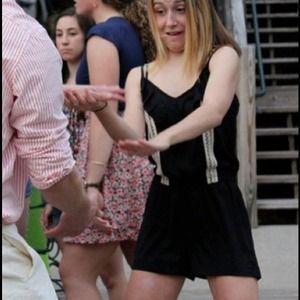 Black romper with off white lace. Worn once.