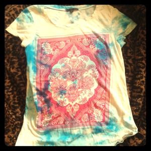 Truly Madly Deeply Tie Dye Boho Hippie Tee Top