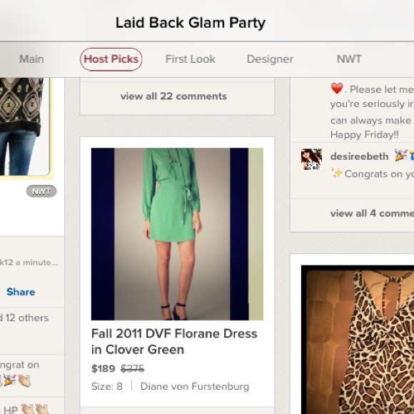 🎉🎉 HP Fall 2011 DVF Florane Dress, Clover Green - Picture 4 of 4