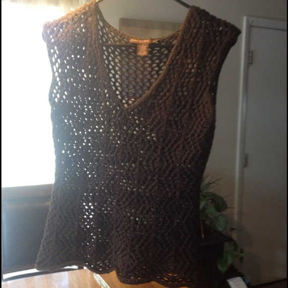 Brown crotchet top
