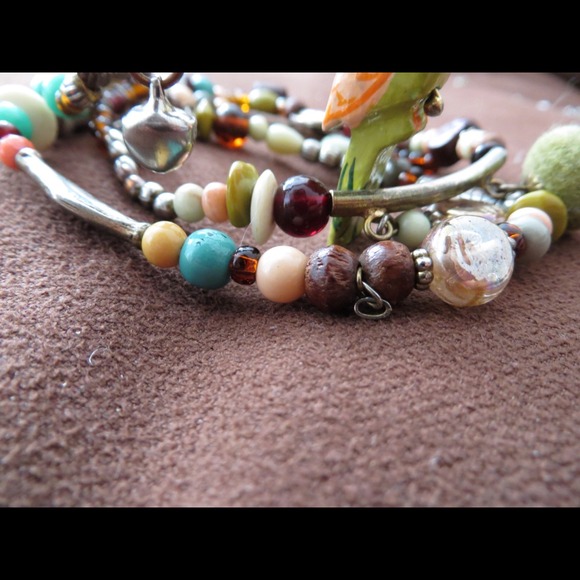 vintage bracelet with green parrot - Picture 3 of 4