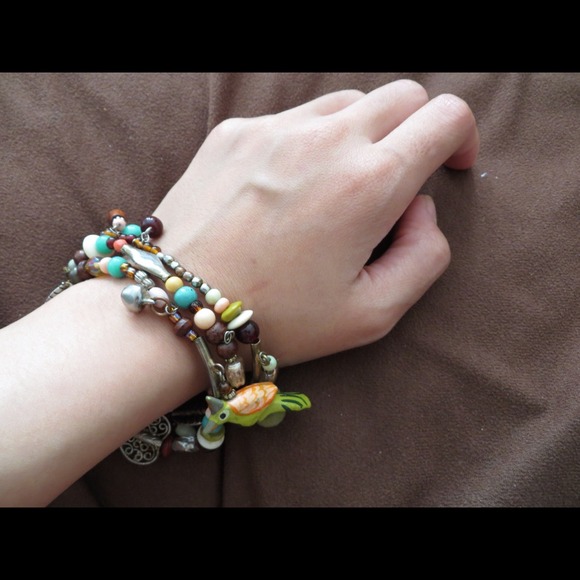 vintage bracelet with green parrot - Picture 4 of 4