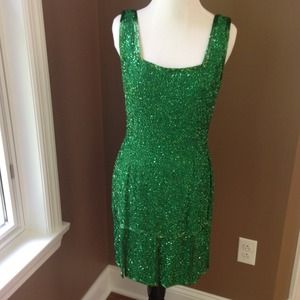 ⭐REDUCED⭐Green beaded gown