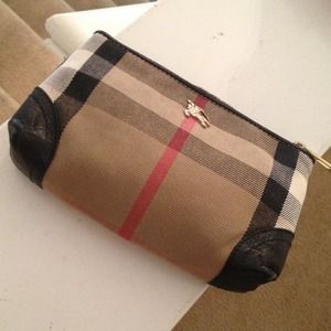 Authentic Burberry mini make-up bag used