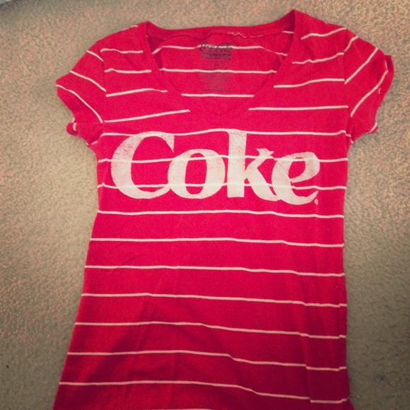 Red and white vintage Coke top