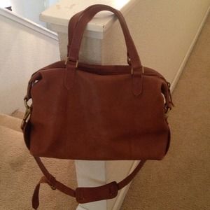 SOLD!!!!!!!  Madewell satchel leather used