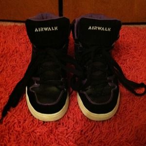 Purple black and white airwalk