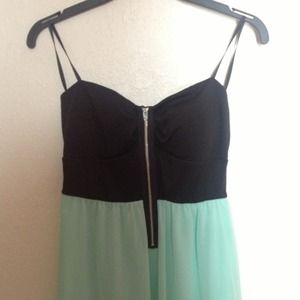 Hi-Lo strapless dress from Deb