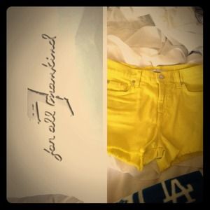 ***TRADED** 7 for all mankind yellow shorts