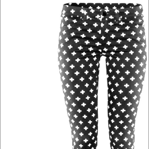 jeans with plus signs on them