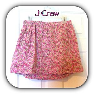 Floral J Crew skirt.