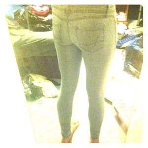 Fragile brand stretch skinny jeans, light gray