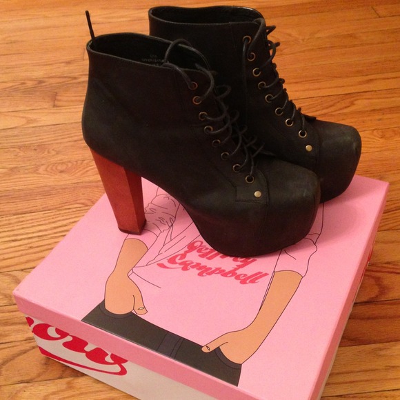 🚫SOLD🚫Jeffery Campbell black leather lita