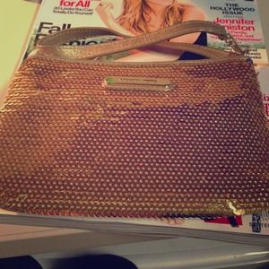 Gold Sequin Wristlet