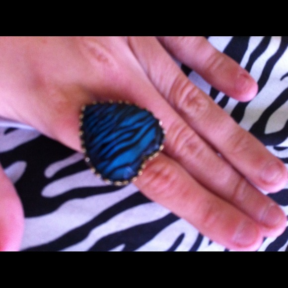 Blue zebra ring