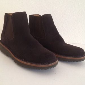 Frye suede wedge booties