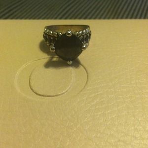 Lia Sophia black and silver ring.
