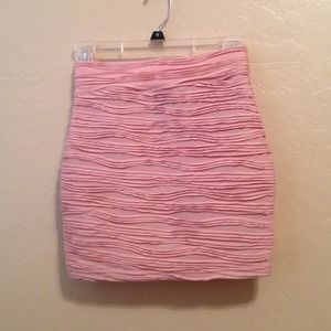 Pink ruffled skirt