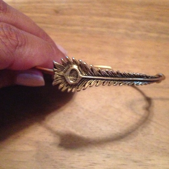 Gold peacock feather Alex and Ani