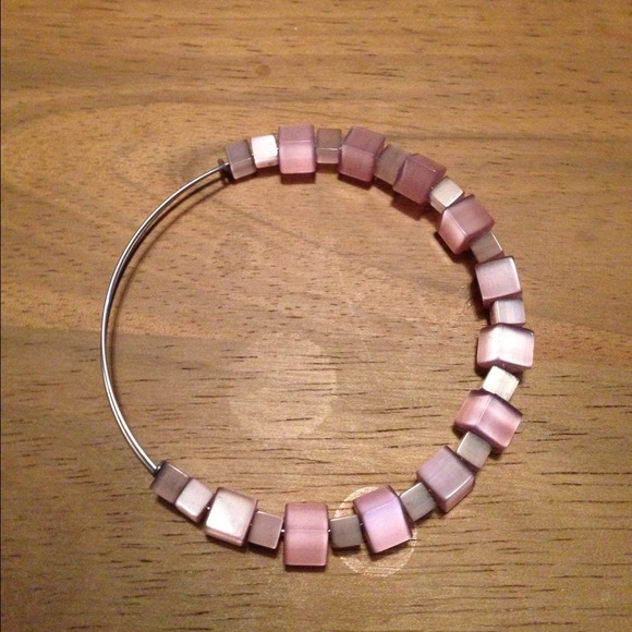 Pink bead Alex and Ani bangle