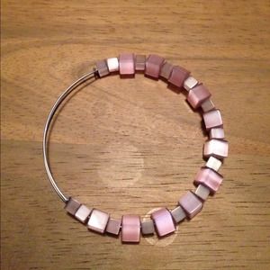 Pink bead Alex and Ani bangle