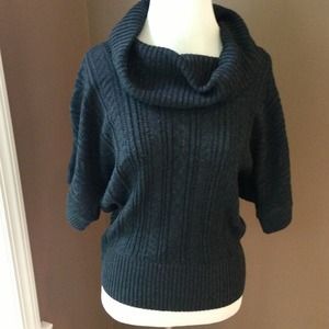 BCX charcoal Grey short sleeve sweater