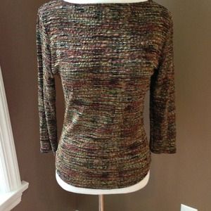 Multicolor 3/4 sleeve shell