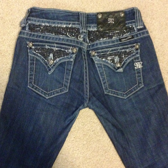 SOLD IN BUNDLE Miss me black rhinestone jeans! - Picture 1 of 3