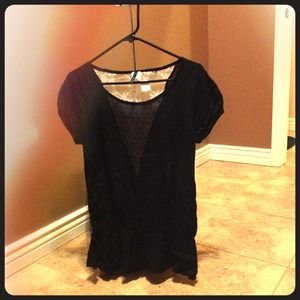 Black sheer shirt