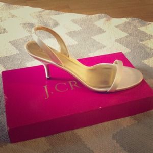 JCrew Ginger satin strappy sling backs size 8.5