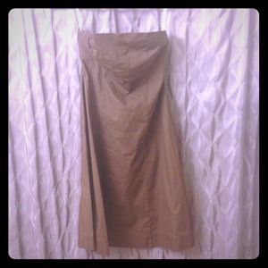 Gap stretch brown strapless dress