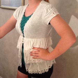 Cream cardigan type top