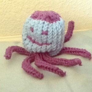 Hand knit octopus