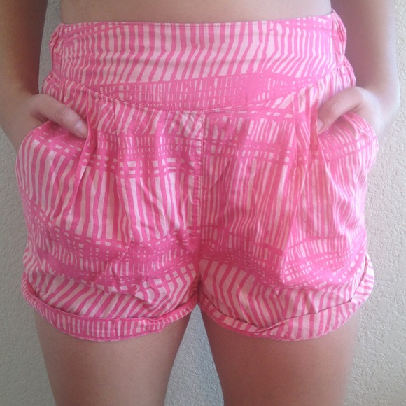 Pink High Waist Shorts
