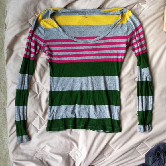 Striped Scoop Neck Shirt