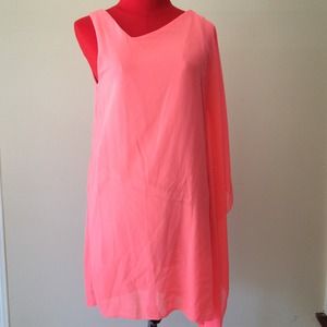 Neon pink party dress