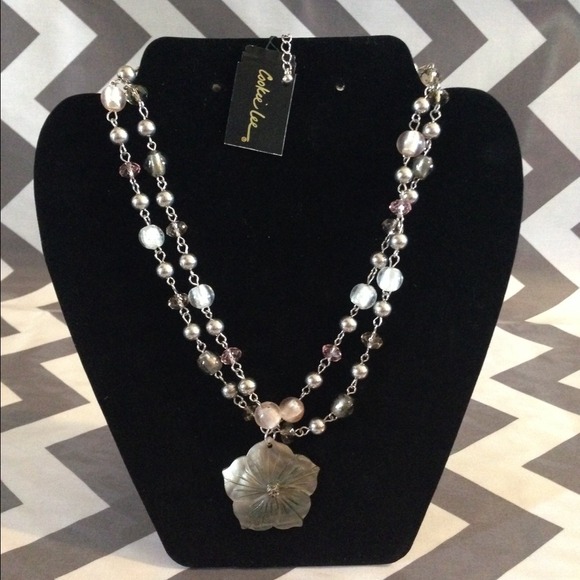 Genuine Shell and Crystal necklace