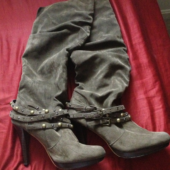 Bakers knee high olive green boots