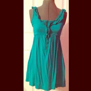 Only worn once, Kimchi Blue teal colored dress.