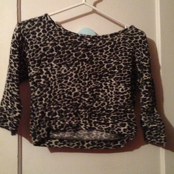 A cheeta print crop top
