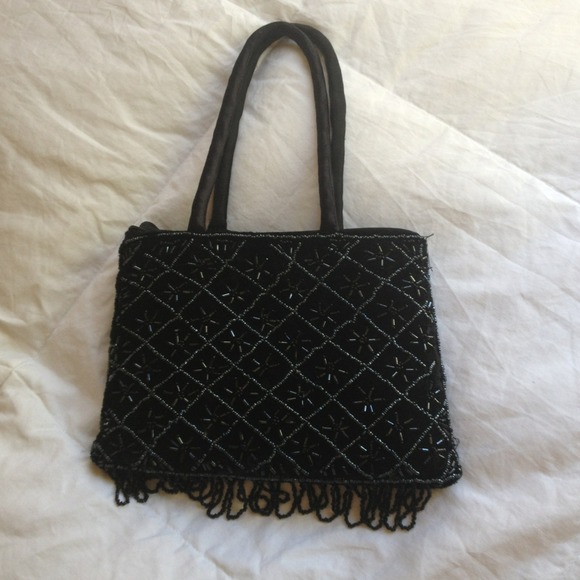 Black Velvet Chic Jeweled Purse