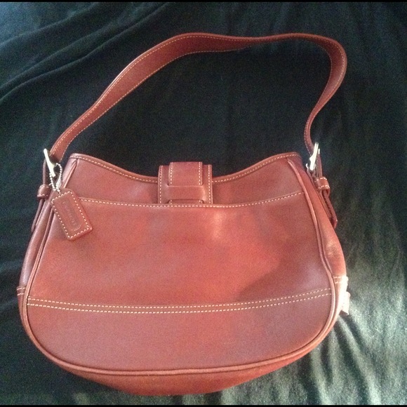Authentic Red Coach Handbag - Picture 2 of 3